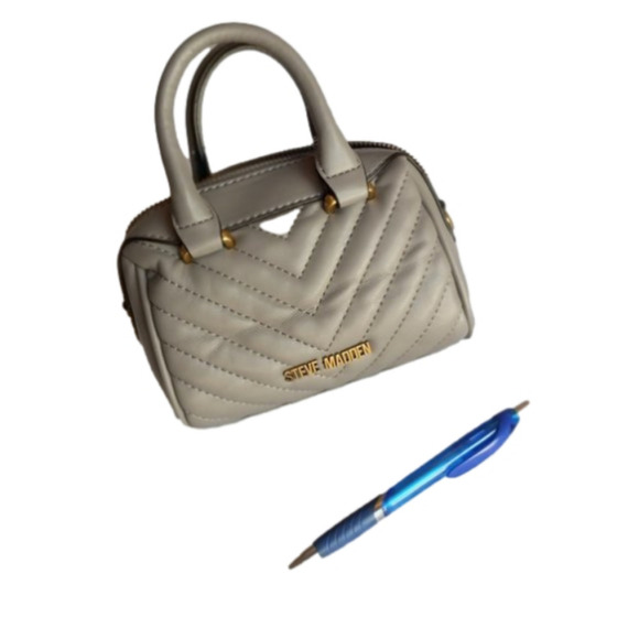 Steve Madden Handbags - STEVE MADDEN MINI BAG Gray Women's  Zip top with handles.